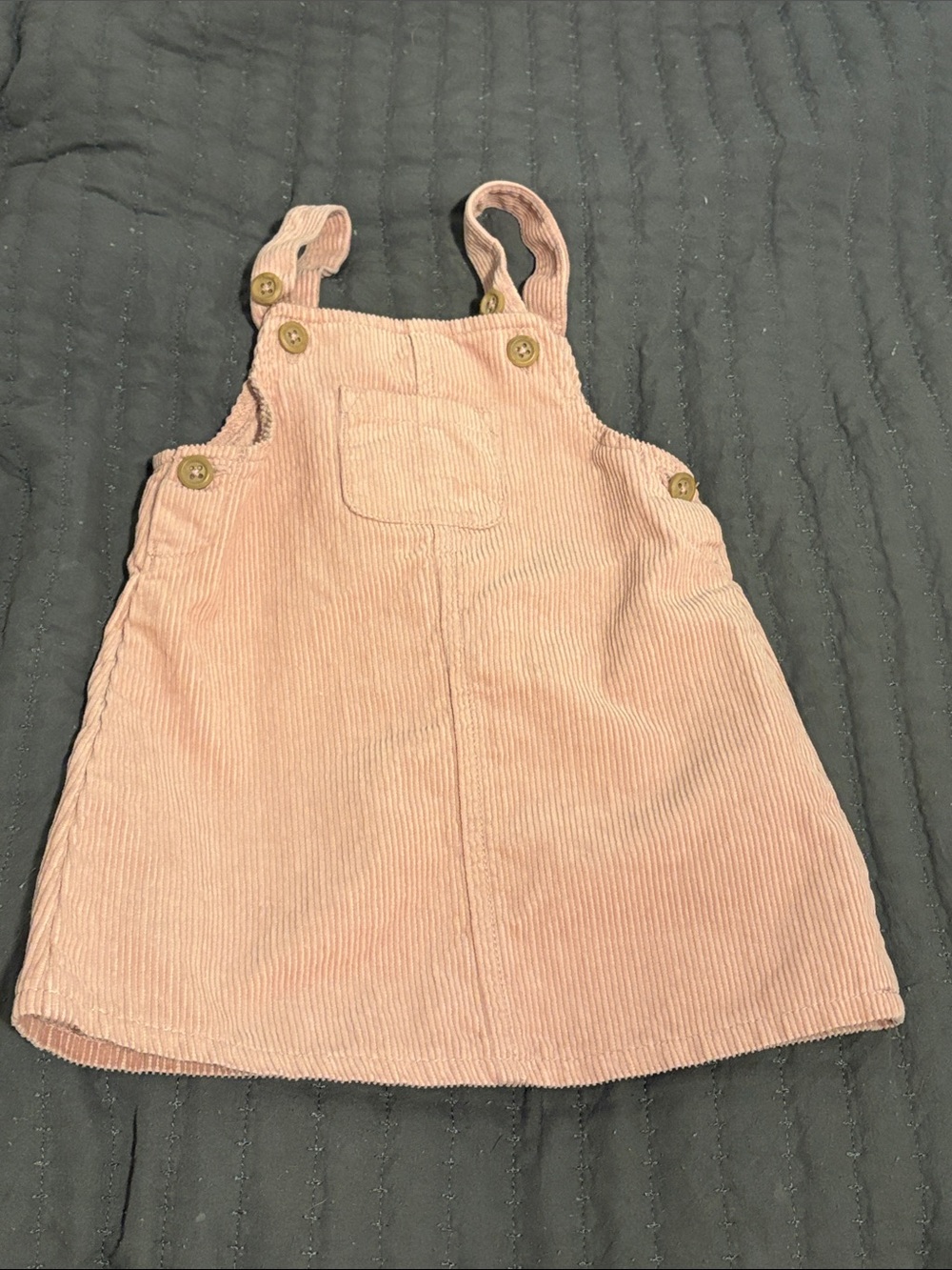 Primark Light Pink Corduroy Pinafore Overall Dress